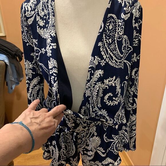 Nordstrom Vintage Havana Stretchy Paisley Romper - Picture 7 of 16